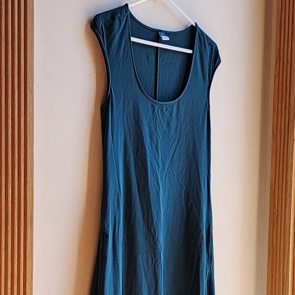 Old Navy Green/Teal Cap Sleeve Maxi Dress - Picture 2 of 14